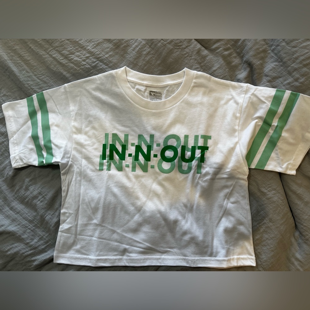 In N Out women’s crop tee